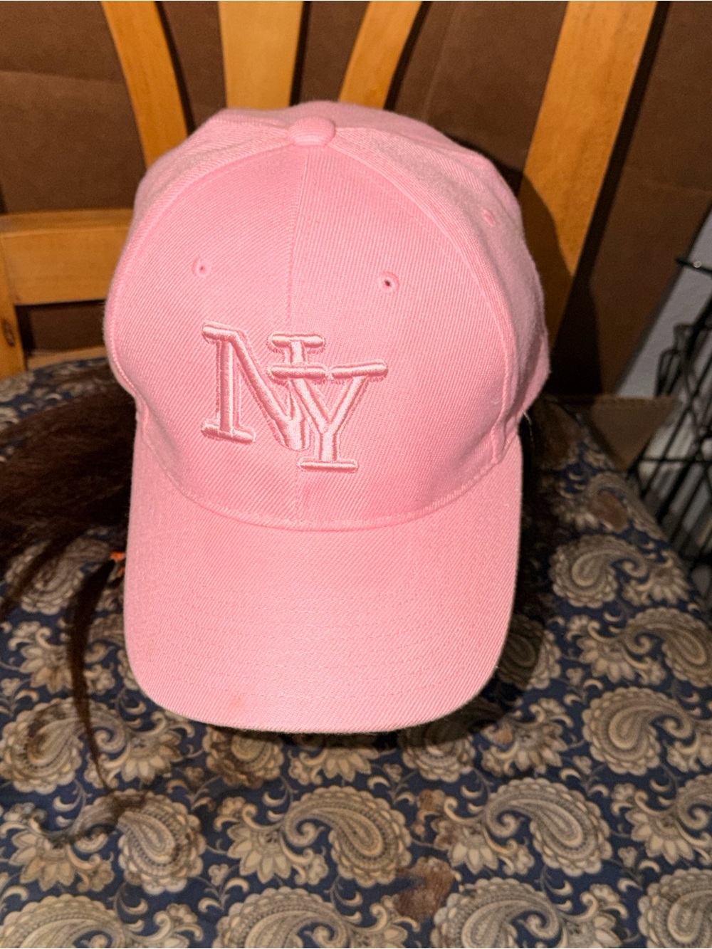 Pink NY Embroidered Baseball Cap